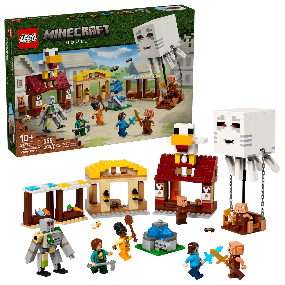 LEGO MINECRAFT 21273 THE GHAST BALLOON VILLAGE ATTACK