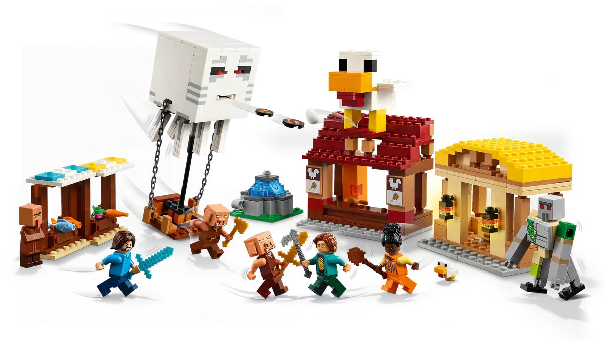 LEGO MINECRAFT 21273 THE GHAST BALLOON VILLAGE ATTACK
