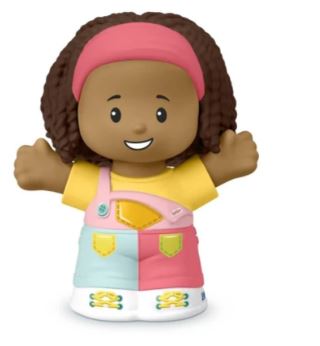 FISHER PRICE LITTLE PEOPLE SINGLE PACK -  GIRL IN PINK OVERALLS - Toyworld Frankston