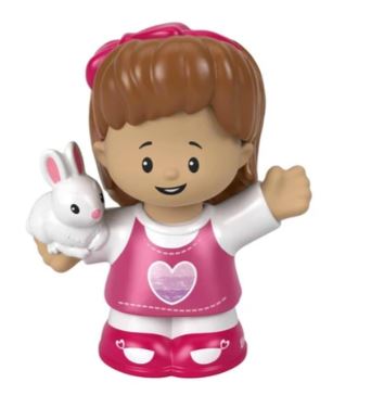 FISHER PRICE LITTLE PEOPLE SINGLE PACK - GIRL WITH RABBIT - Toyworld Frankston