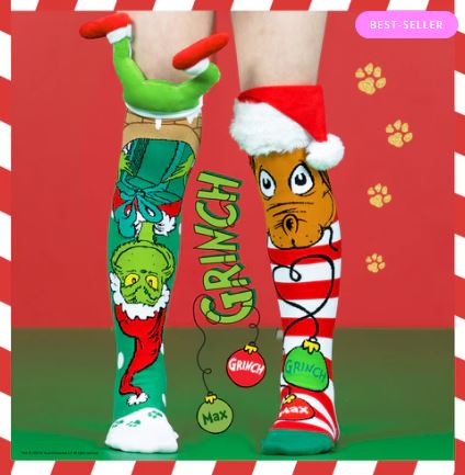 MADMIA - GRINCH AND THE CHIMMNEY SOCKS 6-99 YRS - Toyworld Frankston