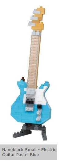 NANOBLOCK - ELECTRIC GUITAR PASTEL BLUE - Toyworld Frankston