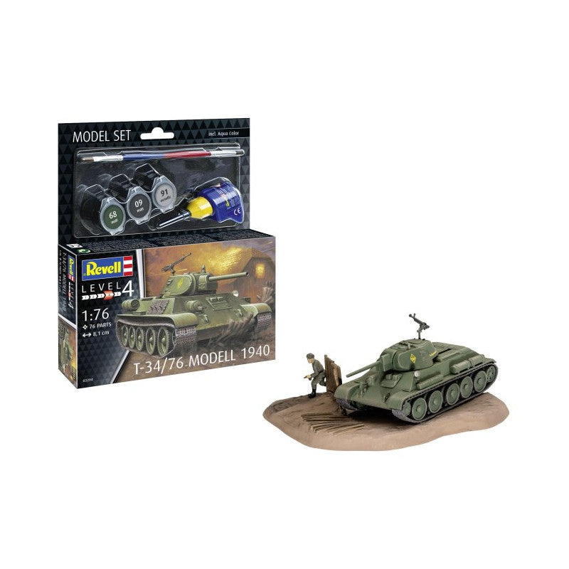 REVELL STARTER KIT 1/72 MODEL SET T-34/76 MODELL 1940 - Toyworld Frankston