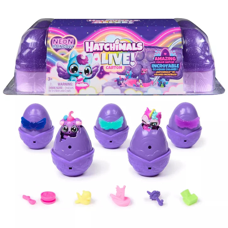 HATCHIMALS ALIVE NEON RAINBOW CARTON - Toyworld Frankston