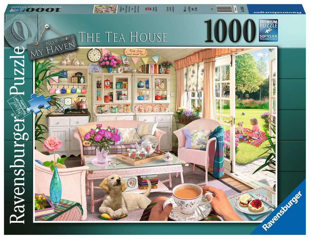RAVENSBURGER PUZZLE - MY HAVEN NO.9 THE TEA HOUSE 1000 PIECE - Toyworld Frankston