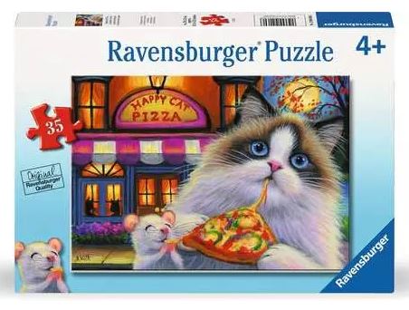 RAVENSBURGER HAPPY CAT PIZZA 35P - Toyworld Frankston