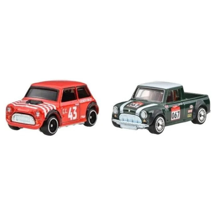 HOT WHEELS PREMIUM 2 PACK - MORRIS MINI / 67 AUSTIN MINI PICKUP