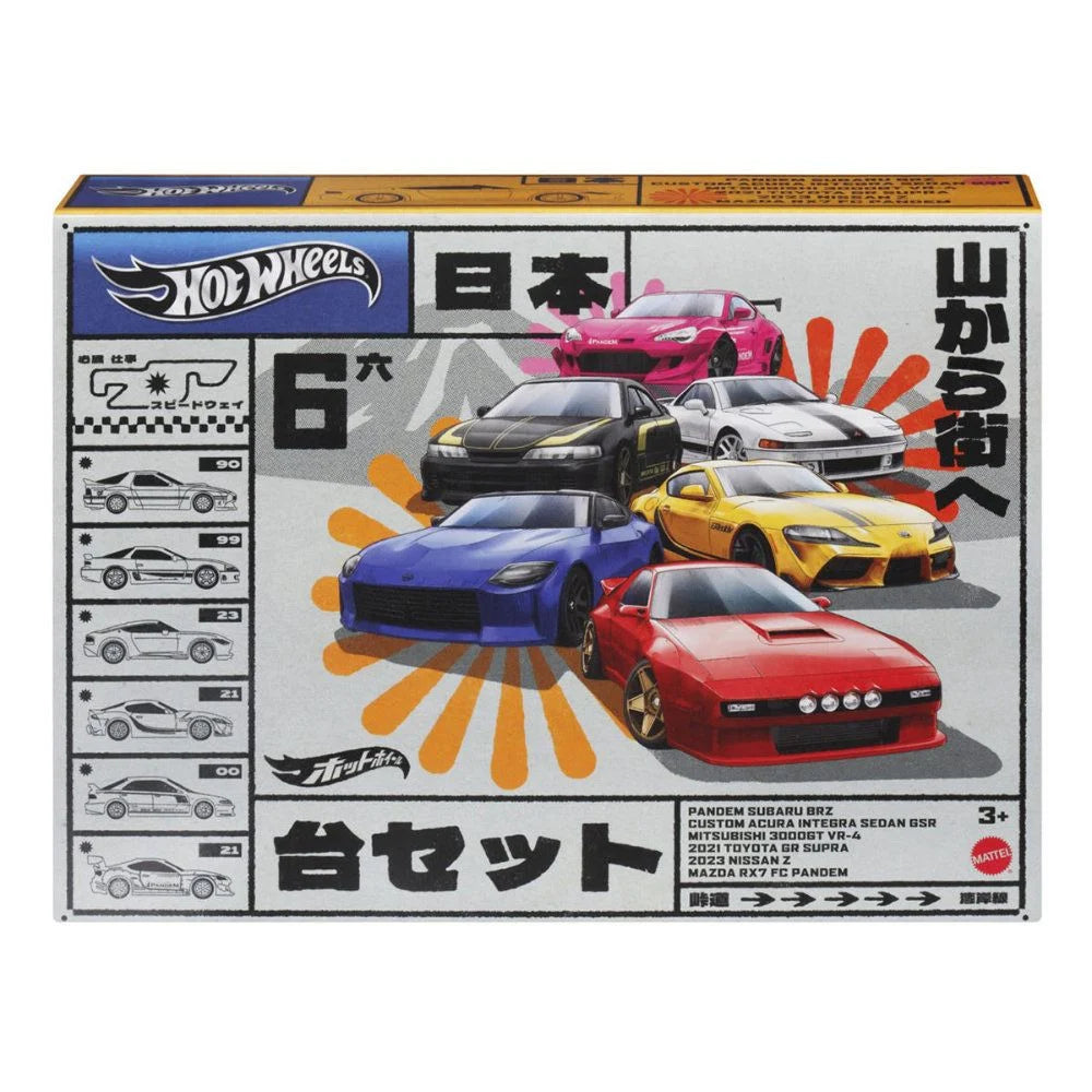 HOT WHEELs JAPAN 6 PACK - Toyworld Frankston