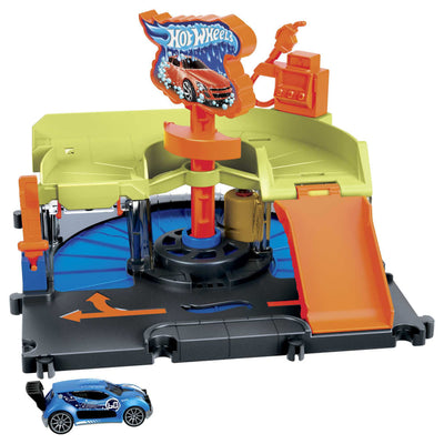 HOT WHEELS CITY DOWNTOWN EXPRESS CAR WASH PLAYSET - Toyworld Frankston