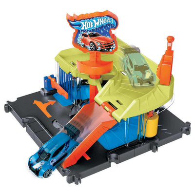 HOT WHEELS CITY DOWNTOWN EXPRESS CAR WASH PLAYSET - Toyworld Frankston