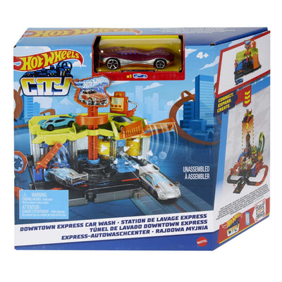 HOT WHEELS CITY DOWNTOWN EXPRESS CAR WASH PLAYSET - Toyworld Frankston