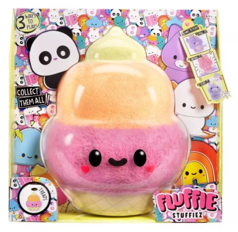 FLUFFIE STUFFIE SERIES 1 LARGE PLUSH - ICE CREAM - Toyworld Frankston