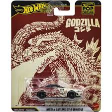 HOT WHEELS PREMIUM POP CULTURE - GODZILLA NISSAN SKYLINE GT-R (BNR34) - Toyworld Frankston
