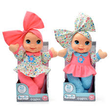 BABY'S FIRST GIGGLES FLOWER PRINT DOLL 1+