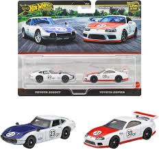 HOT WHEELS PREMIUM 2 PACK - TOYOTA 2000GT / TOYOTA SUPRA - Toyworld Frankston