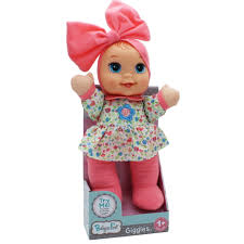 BABY'S FIRST GIGGLES FLOWER PRINT DOLL 1+ - Toyworld Frankston