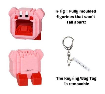 NANOBLOCK N-FIG BAG CLIP - KIRBY INHALE - Toyworld Frankston
