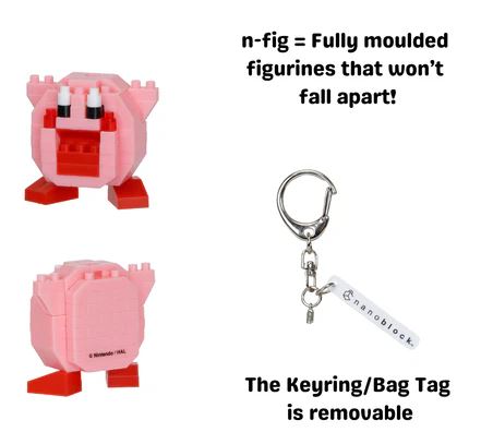 NANOBLOCK N-FIG BAG CLIP - KIRBY INHALE MINI - Toyworld Frankston