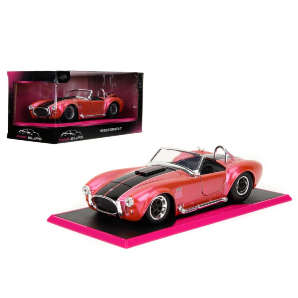 PINK SLIPS - PINK 1965 SHELBY COBRA 427 S/C 1/24TH SCALE DIE-CAST VEHICLE REPLICA - Toyworld Frankston