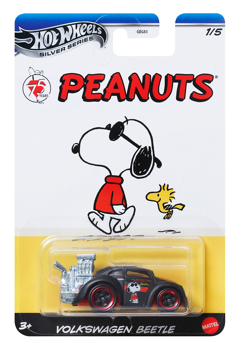 HOT WHEELS PEANUTS 75TH - VOLKSWAGEN BEETLE - Toyworld Frankston