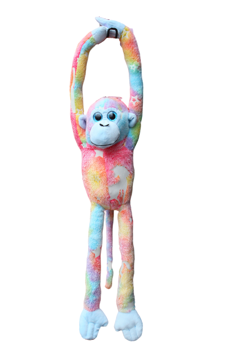 HANGING MONKEY - KRYSTY PASTEL GLOW IN THE DARK - Toyworld Frankston