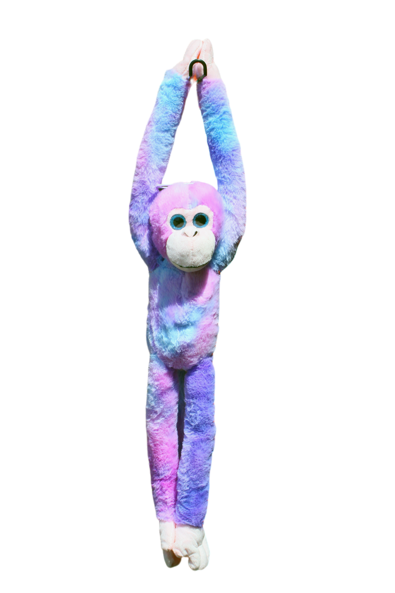 HANGING MONKEY - JOHNO PURPLE MULTI - Toyworld Frankston