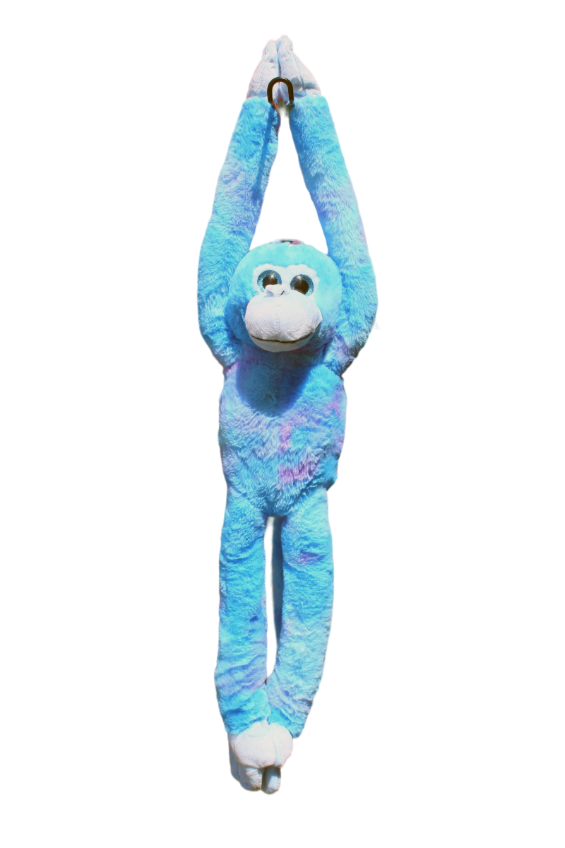 COTTON CANDY HANGING MONKEY - PETER BLUE MULTI - Toyworld Frankston