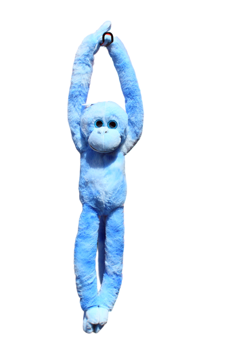 HANGING MONKEY - QUINN PASTEL BLUE - Toyworld Frankston