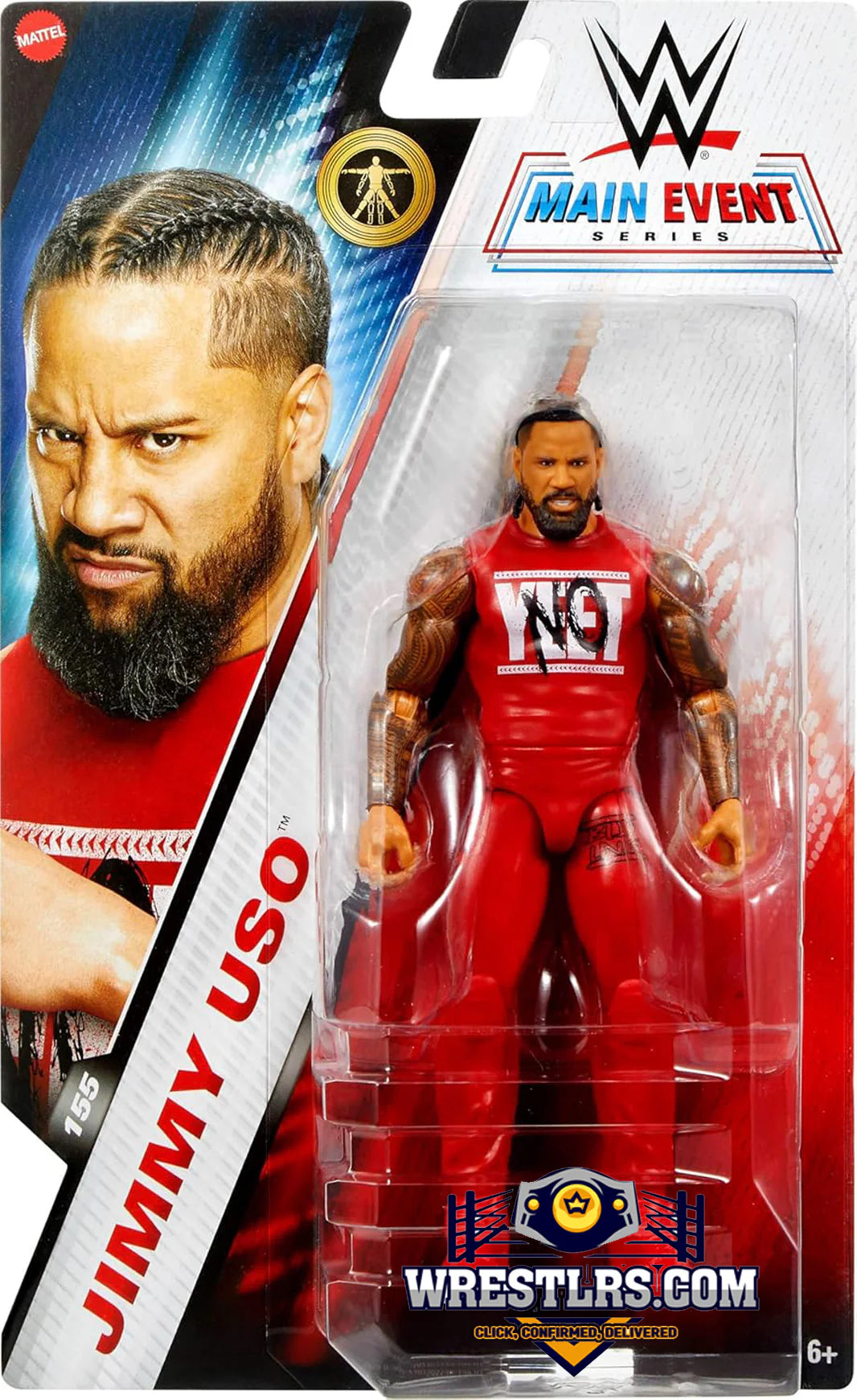 WWE MAIN EVENT SERIES 155 FIGURE - JIMMY USO - Toyworld Frankston