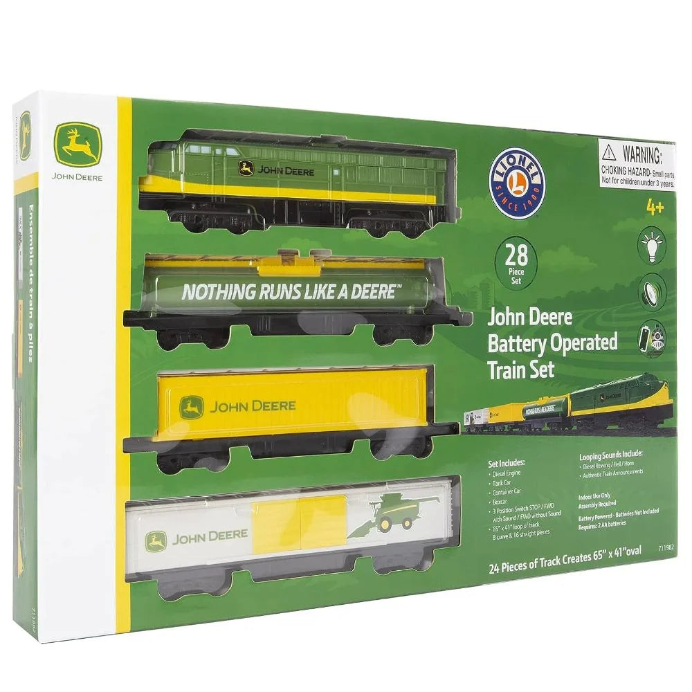 JOHN DEERE BATTERY OPERATED TRAIN SET - Toyworld Frankston