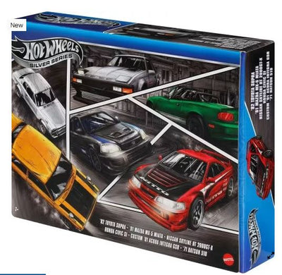 HOT WHEELS JAPANESE MULTIPACK - '82 SUPRA - '91 MAZDA MX-5 MIATA - NISSAN SKYLINE HT 2000GT-X - HONDA CIVIC SI - CUSTOM '01 ACURA INTEGRA GSR - '71 DATSUN 510
