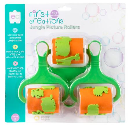 FIRST CREATIONS JUNGLE PICTURE ROLLERS SET OF 3 - Toyworld Frankston