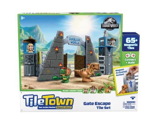 TILETOWN - JURASSIC WORLD GREAT ESCAPE TILE SET - Toyworld Frankston