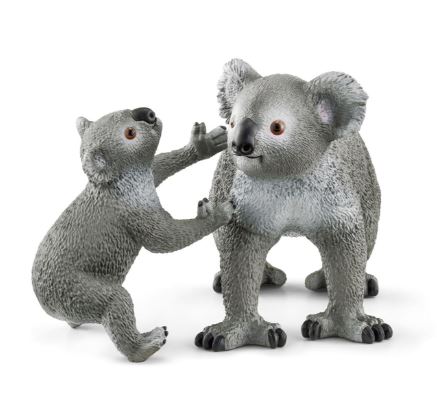 SCHLEICH - WILD LIFE - KOALA MOTHER AND BABY