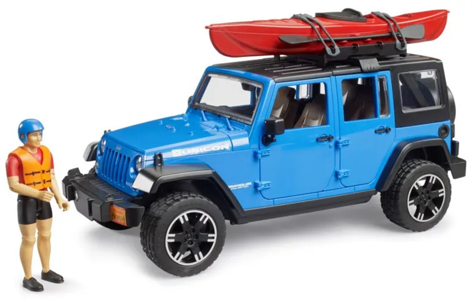 BRUDER LEISURE TIME JEEP WRANGLER RUBICON W/ KAYAK - Toyworld Frankston
