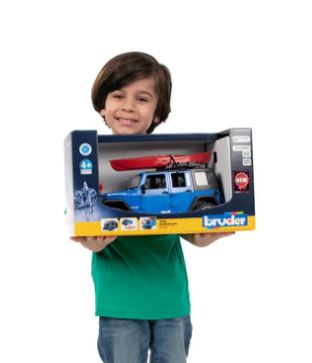 BRUDER LEISURE TIME JEEP WRANGLER RUBICON W/ KAYAK