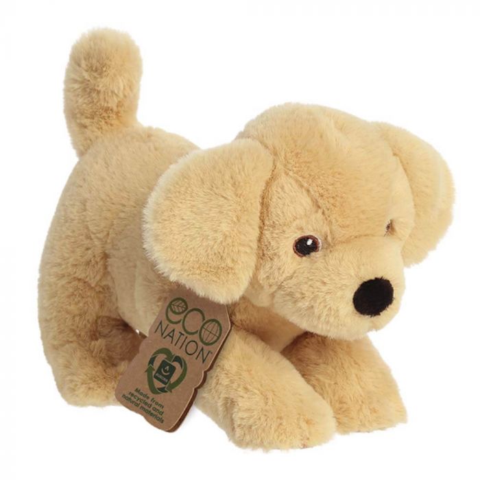 ECO NATION YELLOW LABRADOR SOFT TOY - Toyworld Frankston