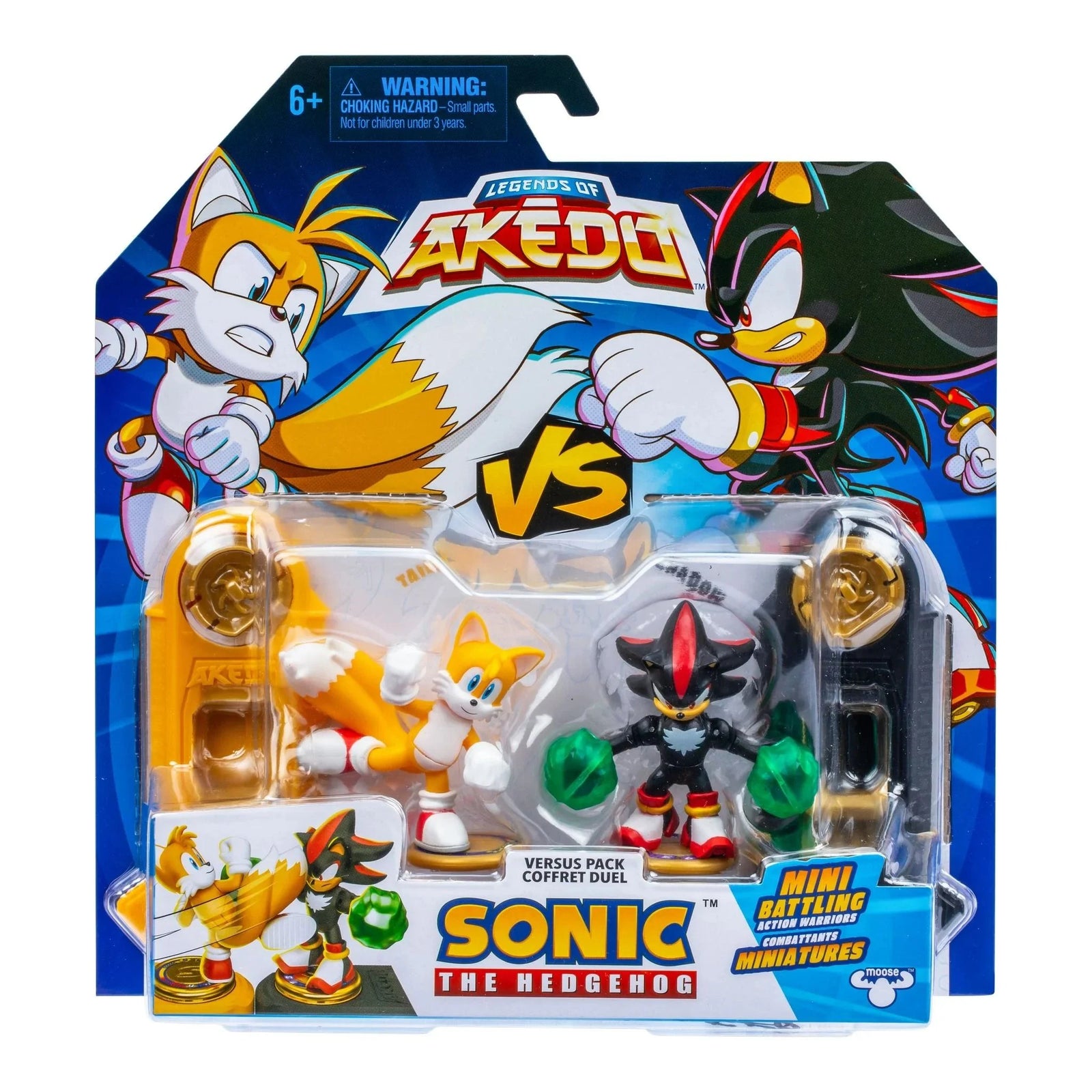 LEGENDS OF AKEDO SONIC THE HEDGEHOG VERSUS PACK  - TAILS VS SHADOW - Toyworld Frankston