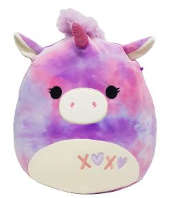 SQUISHMALLOWS - 12 INCH VALENTINE'S HEART ASSORTMENT B - LOLA THE UNICORN - Toyworld Frankston