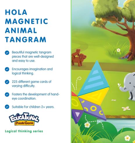 HOLA - EDUCATIONAL PUZZLE GAME - MAGNETIC ANIMAL PUZZLE - Toyworld Frankston