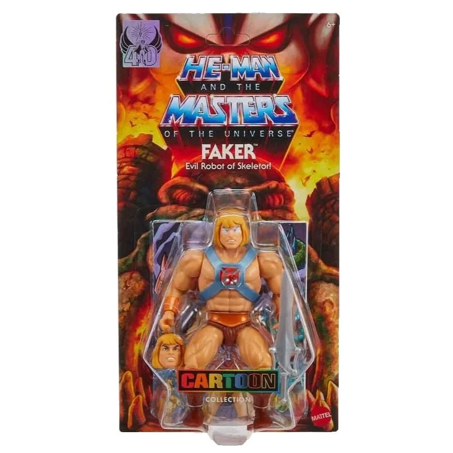 HE-MAN AND THE MASTERS OF THE UNIVERSE - CARTOON COLLECTION 40TH ANNIVERSERY - FAKER - Toyworld Frankston