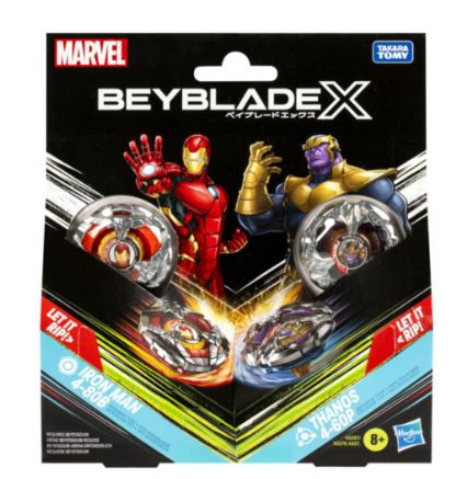 BEYBLADE X MARVEL COLLAB MULTIPACK - IRON MAN 4-80B AND THANOS 4-60P - Toyworld Frankston