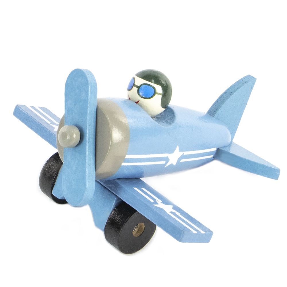 WOODEN MINI STUNT PLANE - Toyworld Frankston