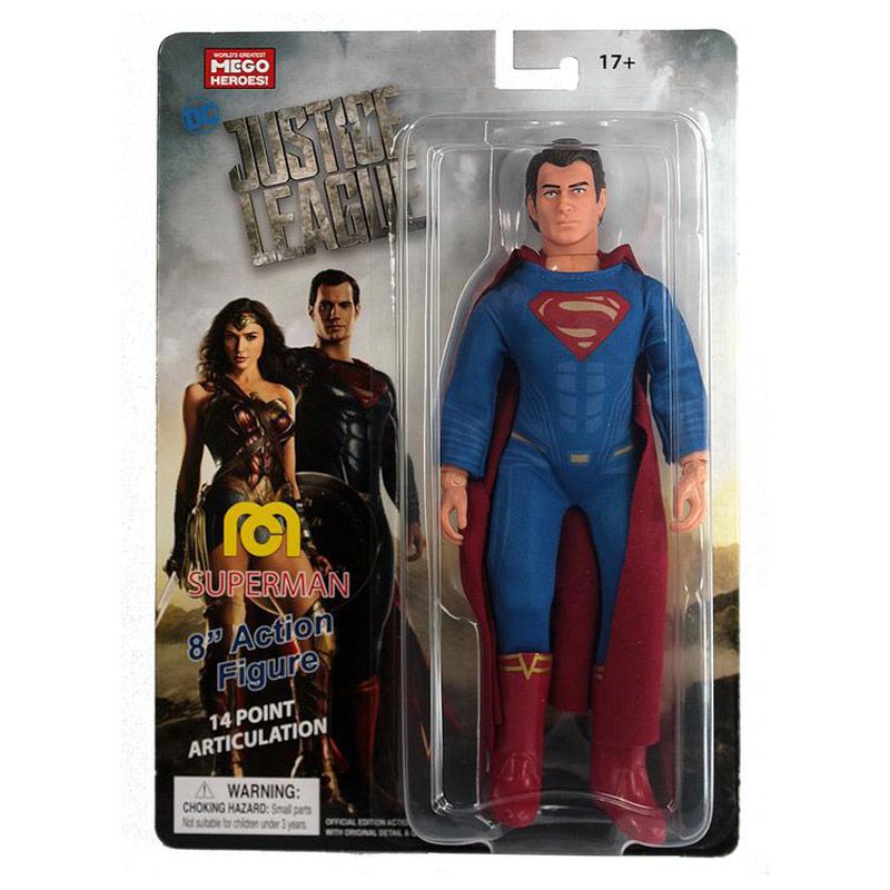 MEGO MOVIE LEGENDS JUSTICE LEAGUE SUPERMAN COLLECTIBLE 8" FIGURE - Toyworld Frankston