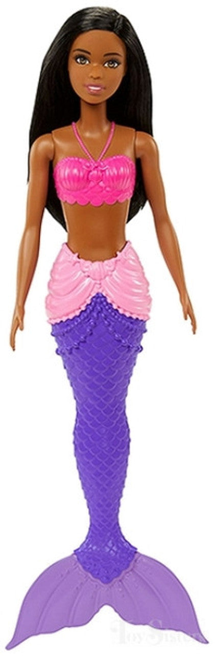 BARBIE DREAMTOPIA MERMAID DOLL - DARK BROWN HAIR PURPLE TAIL - Toyworld Frankston