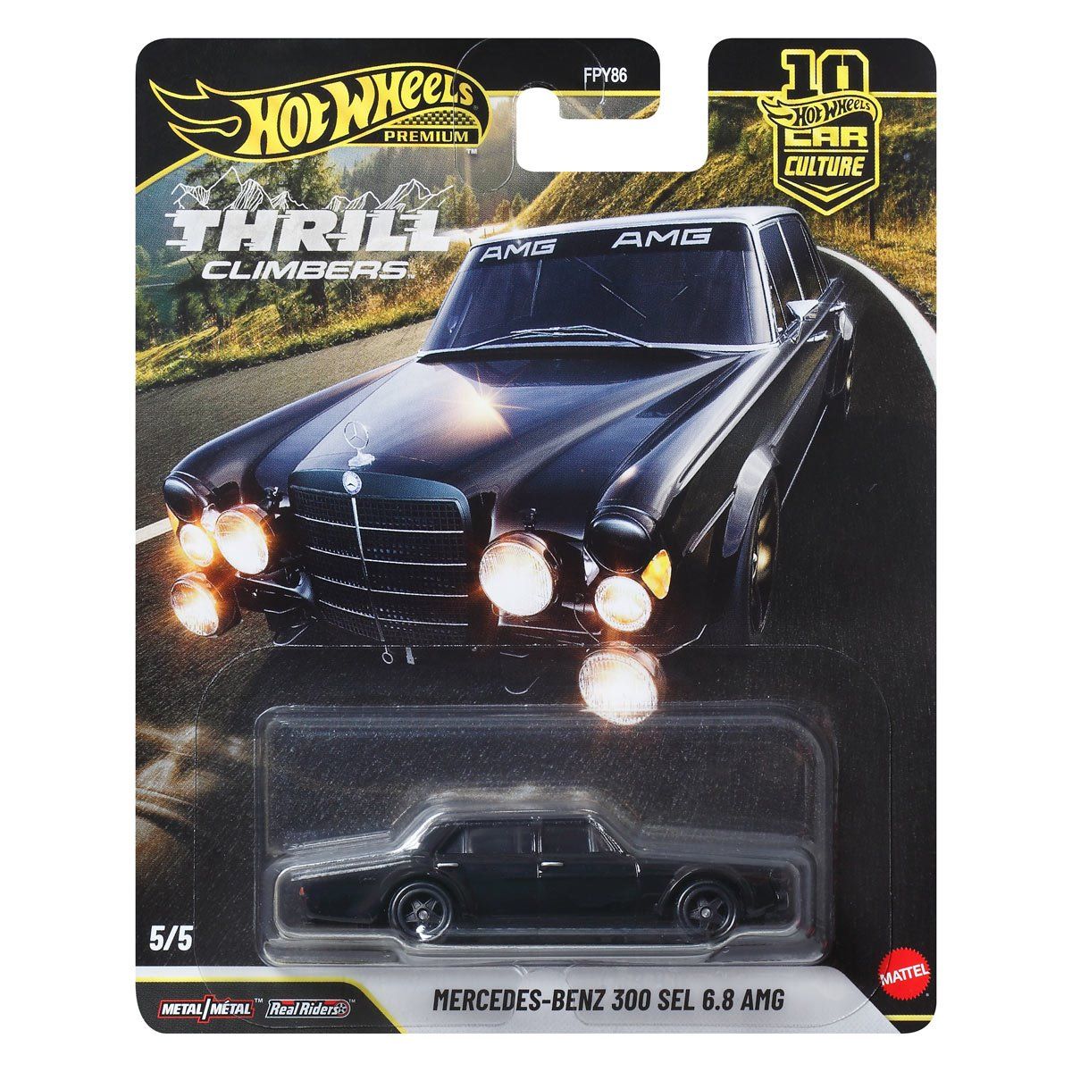 HOT WHEELS PREMIUM THRILL CLIMBERS - MERCEDES-BENZ 300 SEL 6.8 AMG - Toyworld Frankston