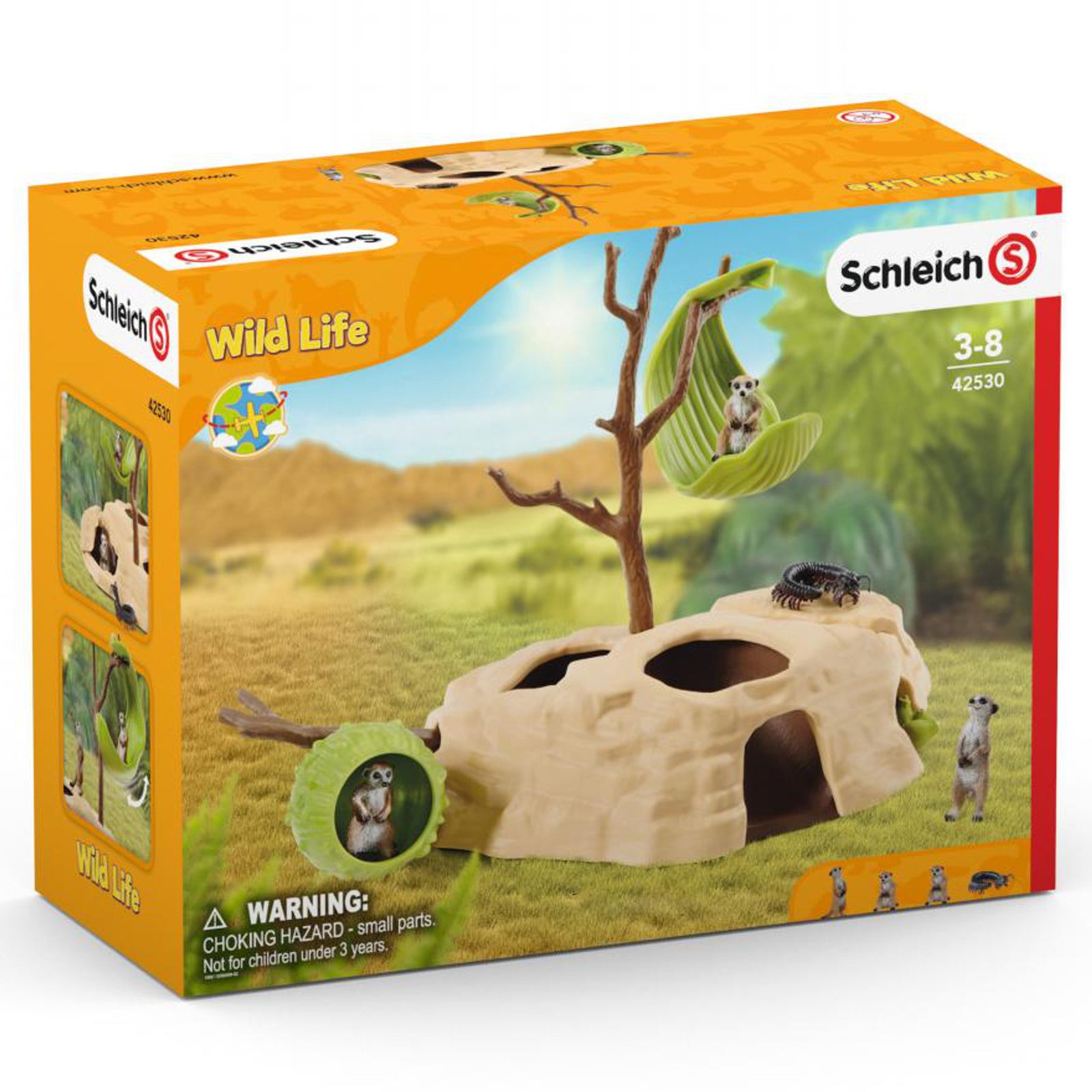 SCHLEICH - WILD LIFE - MEERKAT HANGOUT - Toyworld Frankston