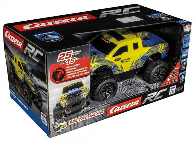 CARERRA REMOTE CONTROL - 1:18 FORD F-150 YELLOW RAPTER - Toyworld Frankston