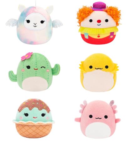 SQUISHMALLOWS - MICROMALLOWS 2.5 INCH 6 PACK - ARCHIE, RODRY, MARITZA, MAYA, BIMBI, AND LUCY-MAY - Toyworld Frankston