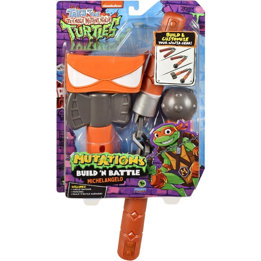 TEENAGE MUTANT NINJA TURTLES - TALES OF THE TEENAGE MUTANT NINJA TURTLES MUTATIONS BUILD 'N BATTLE MICHELANGELO - Toyworld Frankston